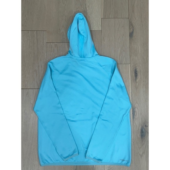 Nike Therma Fit Pullover Hoodie Aqua Blue Long Sleeve Sweatshirt Teen Size  L - Picture 3 of 9